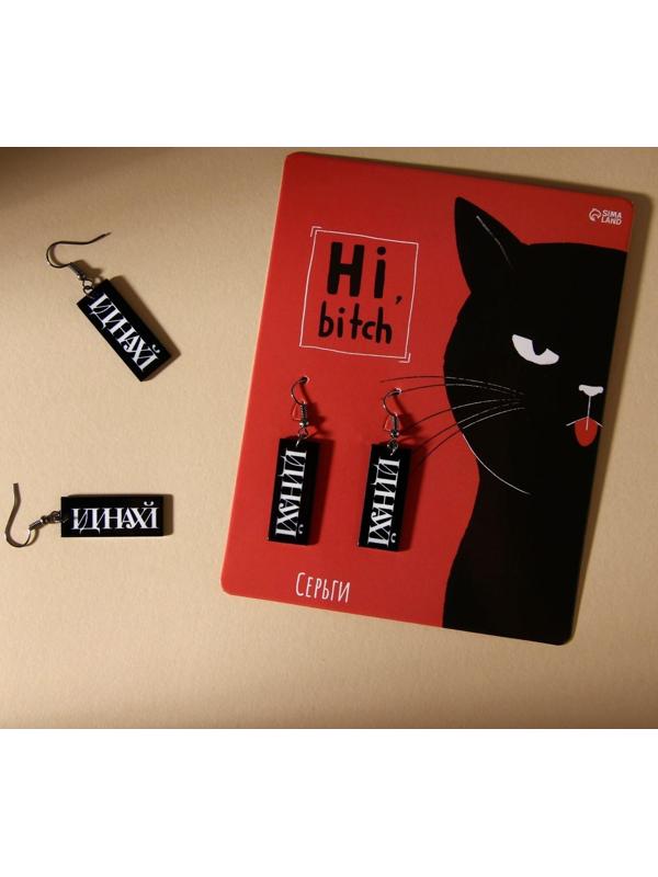 Серьги «Hi bitch»