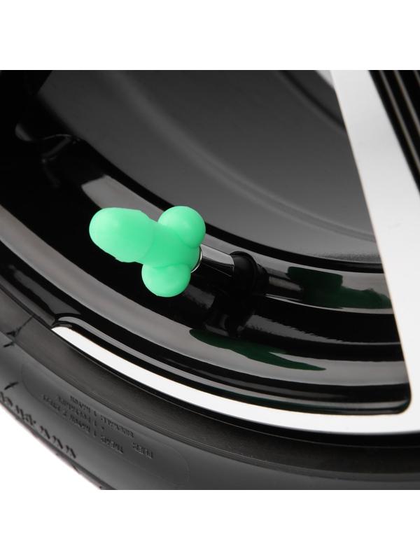 Колпачок на вентиль TORSO, светящийся,  набор 4 шт