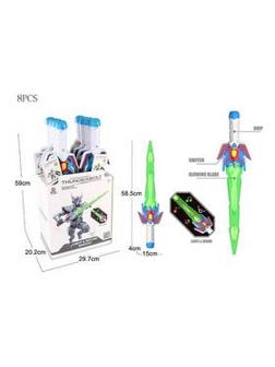 К649-2 Меч световой и звуковой.д/б 8шт 58.5х4х15 см. (8/24)649-2