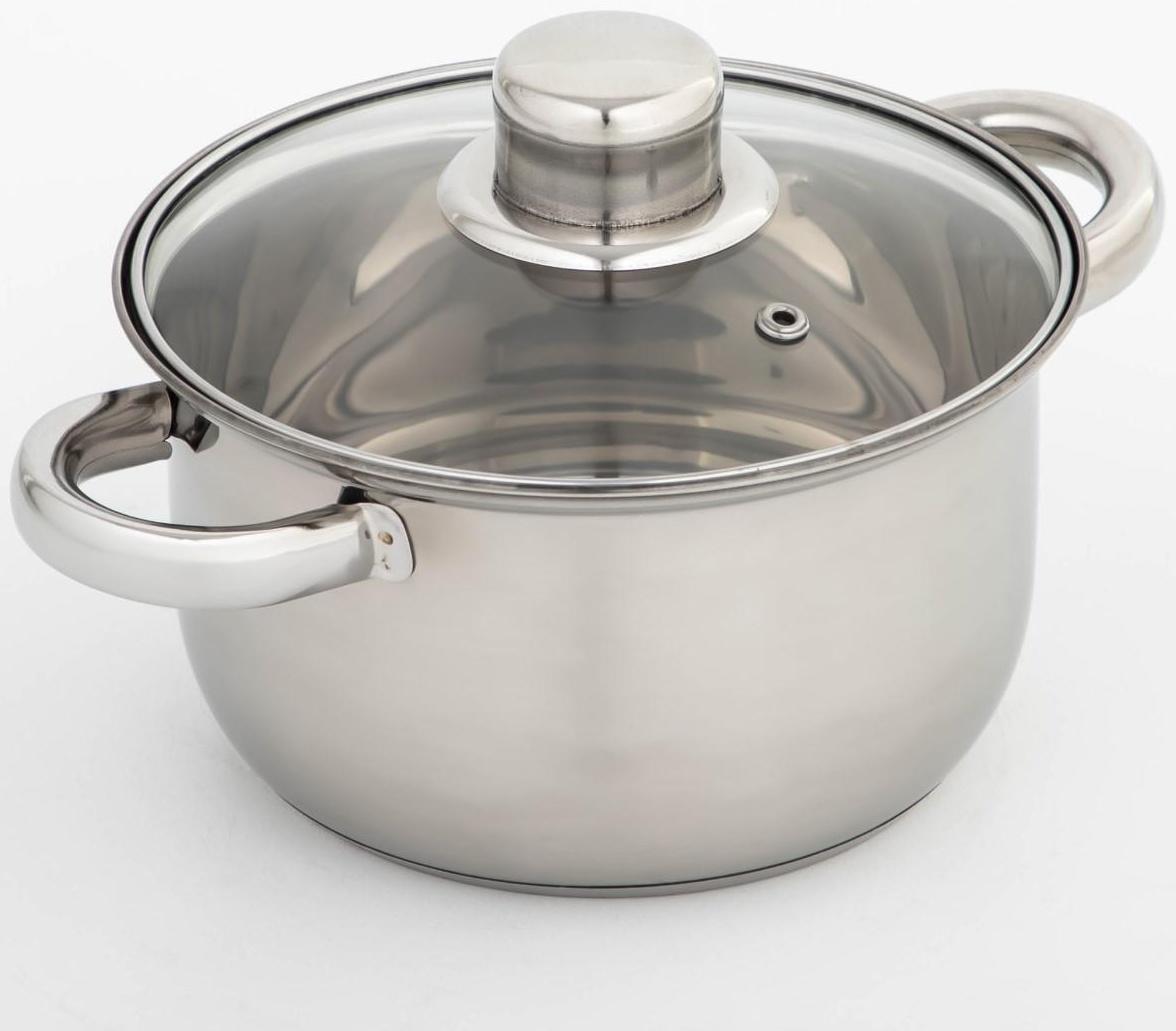 Кастрюля с крышкой из нержавеющей стали Доляна «Классика», 1,5 л, d=17,5 см