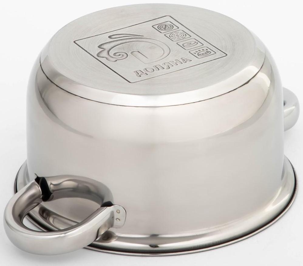 Кастрюля с крышкой из нержавеющей стали Доляна «Классика», 1,5 л, d=17,5 см