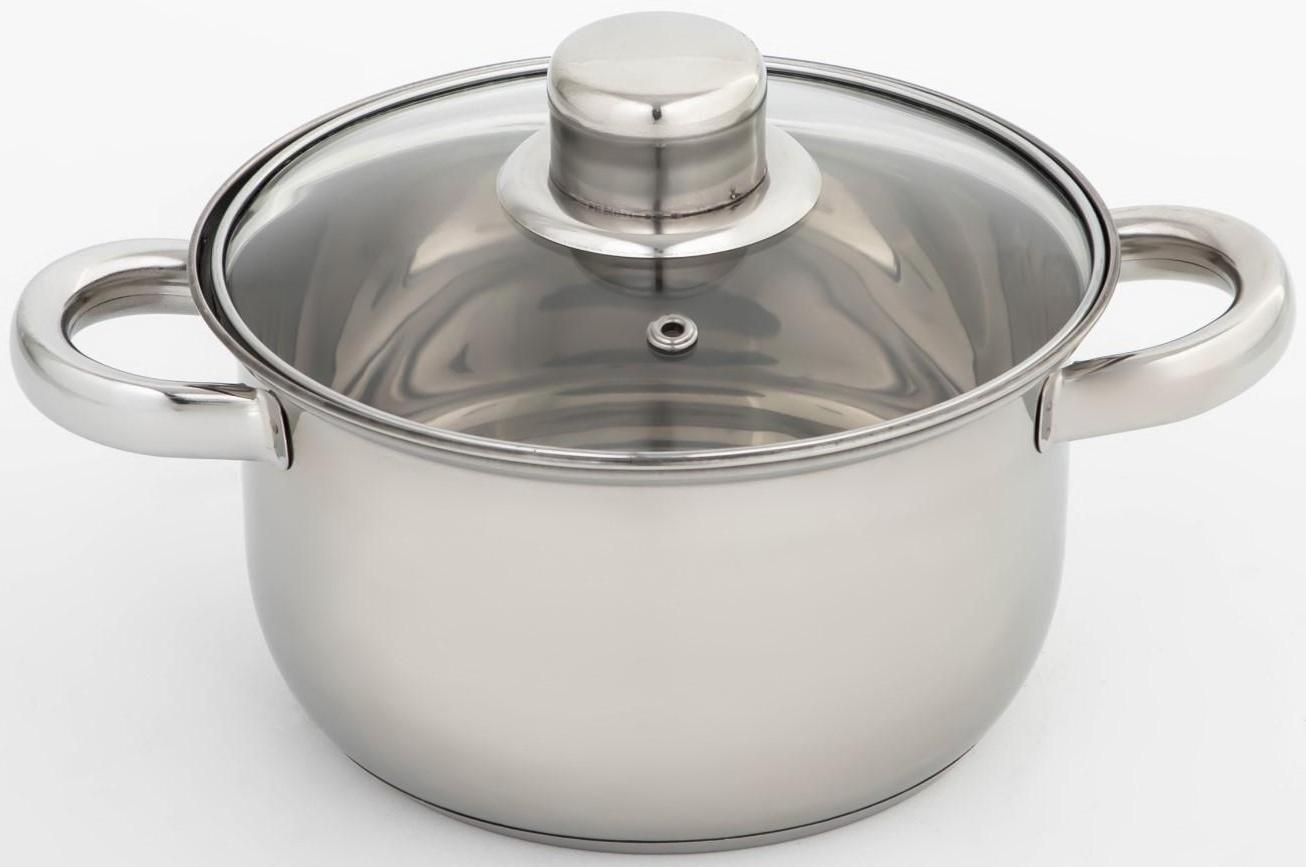 Кастрюля с крышкой из нержавеющей стали Доляна «Классика», 1,5 л, d=17,5 см