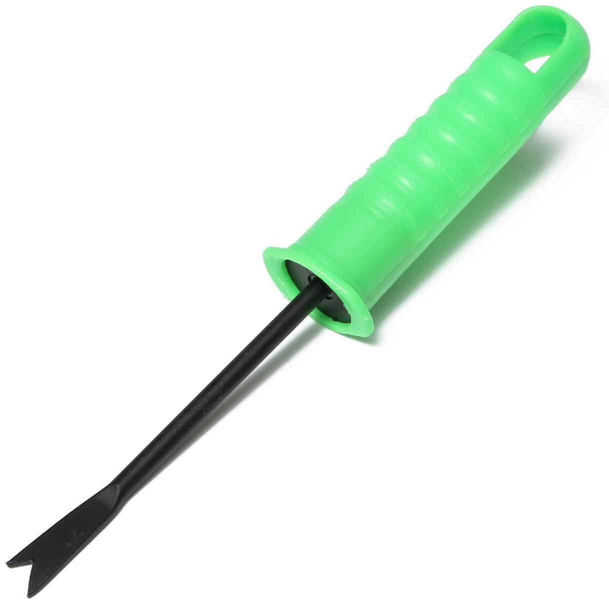 Набор садового инструмента, 5 предметов: 2 совка, рыхлитель, вилка, корнеудалитель, длина 27 см, пластиковые ручки, цвет МИКС