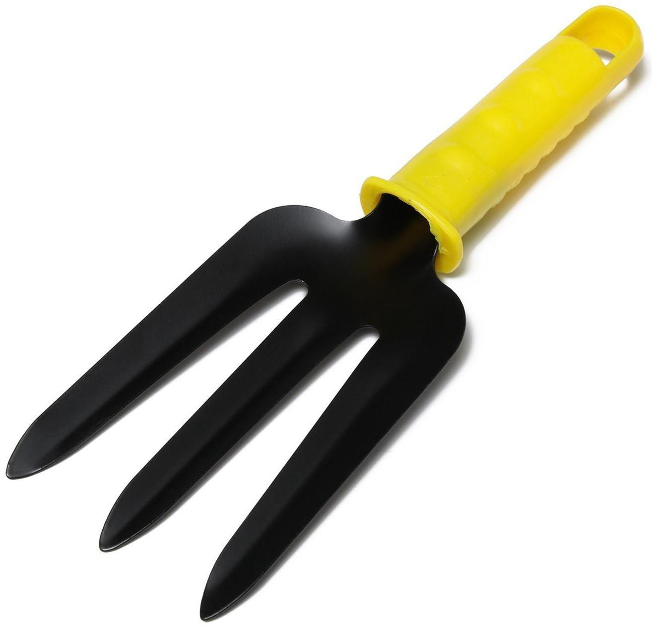 Набор садового инструмента, 5 предметов: 2 совка, рыхлитель, вилка, корнеудалитель, длина 27 см, пластиковые ручки, цвет МИКС