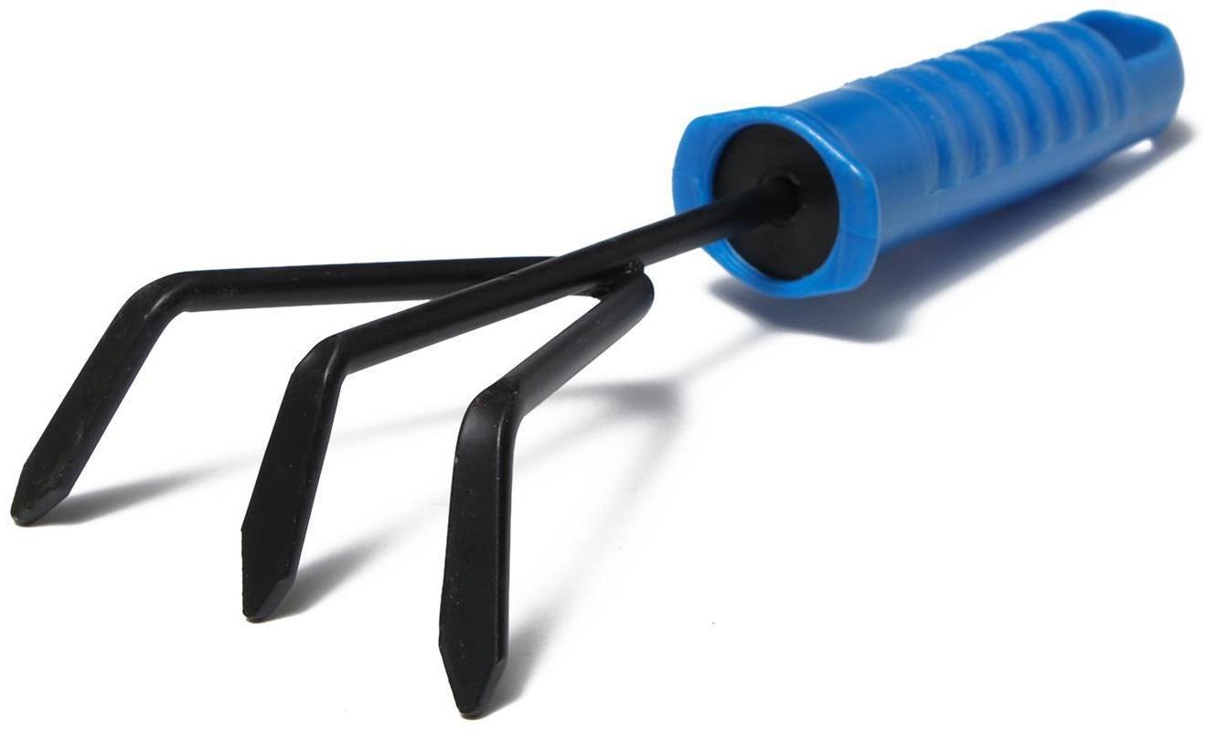 Набор садового инструмента, 5 предметов: 2 совка, рыхлитель, вилка, корнеудалитель, длина 27 см, пластиковые ручки, цвет МИКС