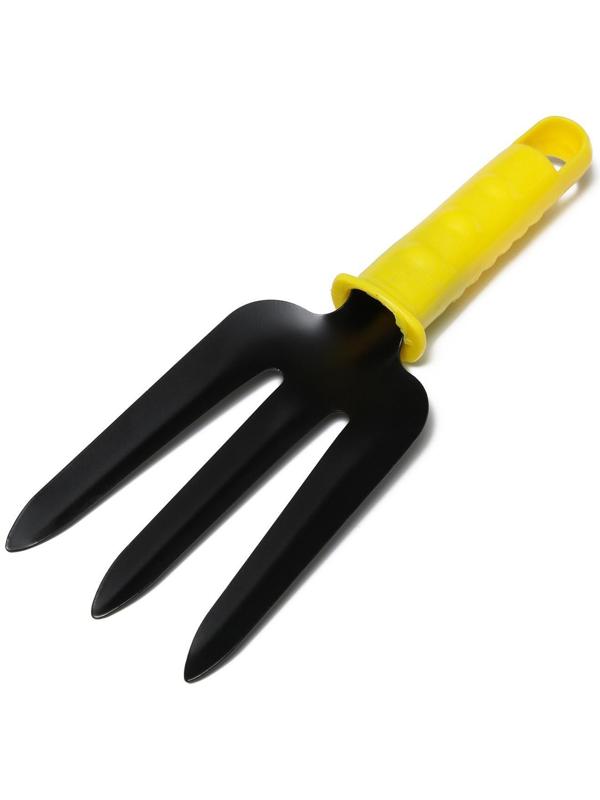 Набор садового инструмента, 5 предметов: 2 совка, рыхлитель, вилка, корнеудалитель, длина 27 см, пластиковые ручки, цвет МИКС