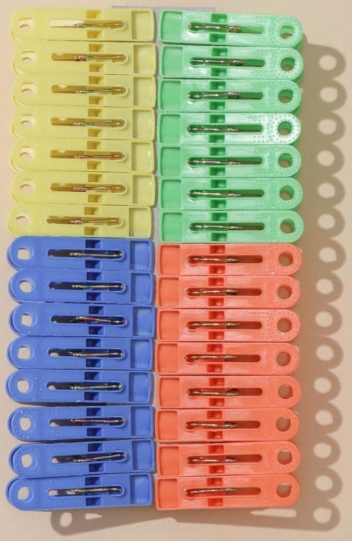 Прищепки бельевые, 5 см, 30 шт, цвет МИКС