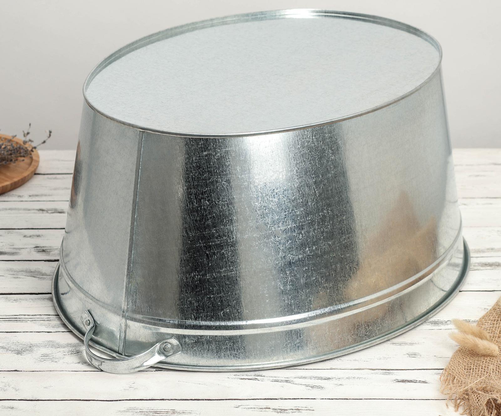 Ванна оцинкованая хозяйственная, 40 л, ГОСТ