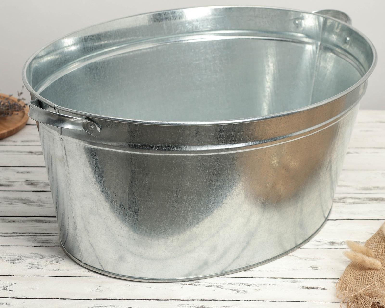 Ванна оцинкованая хозяйственная, 40 л, ГОСТ