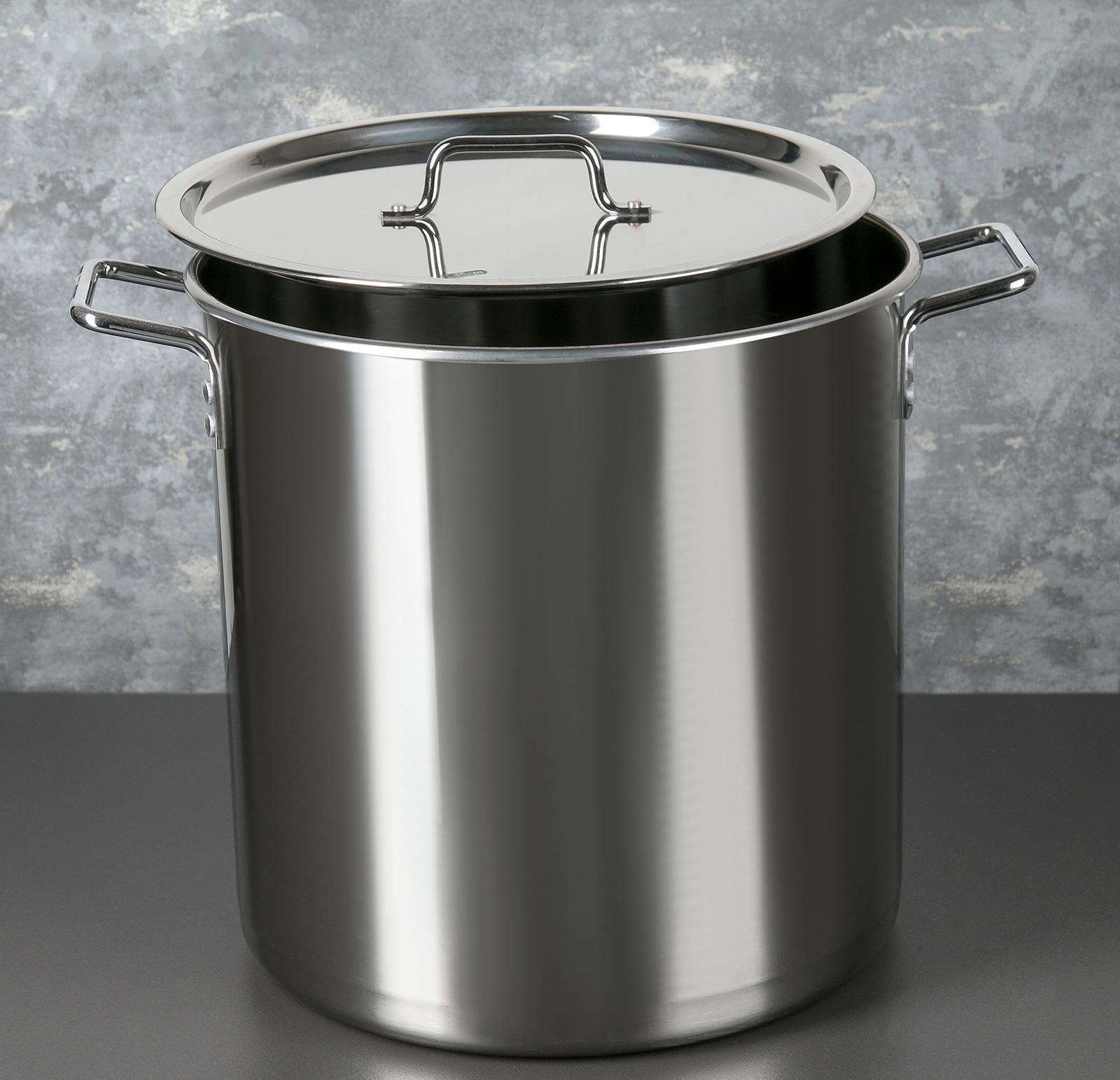 Котел «Общепит», 30 л, d=35 см, h=47 см, металлическая крышка, клёпанные ручки