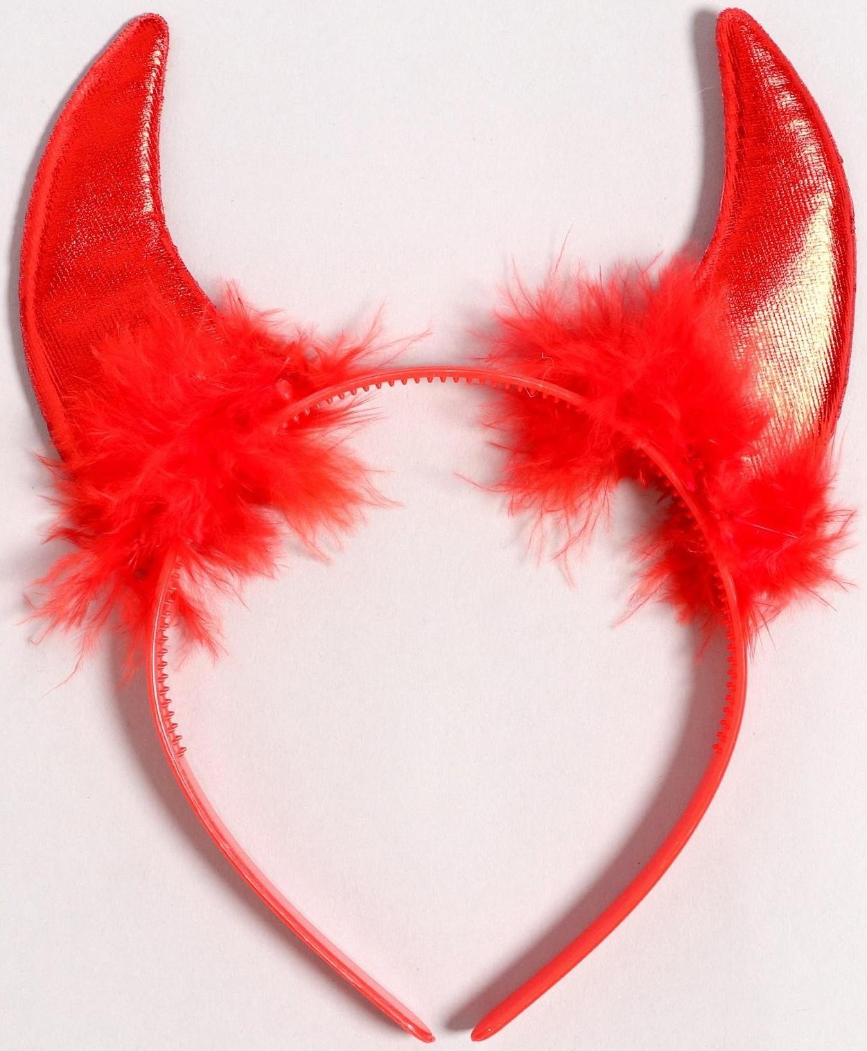 Карнавальный ободок «Рога» пуховые