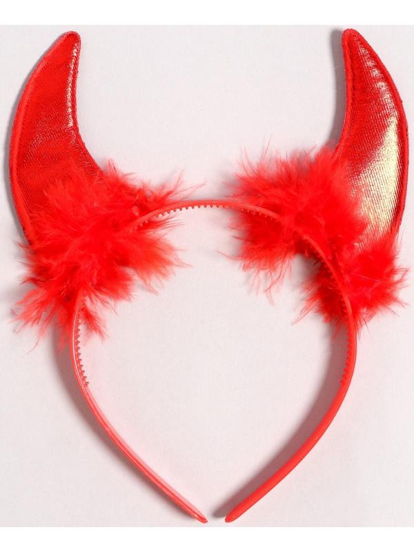 Карнавальный ободок «Рога» пуховые