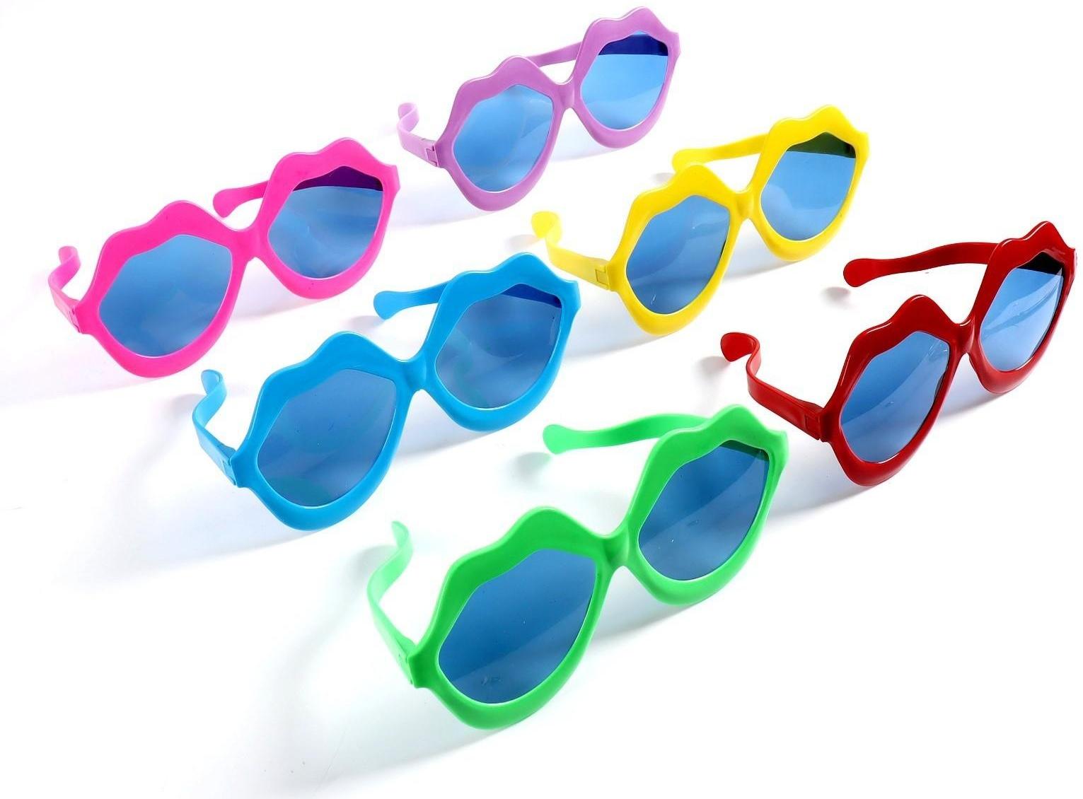 Очки-гигант «Поцелуй», 26×10 см, цвета МИКС