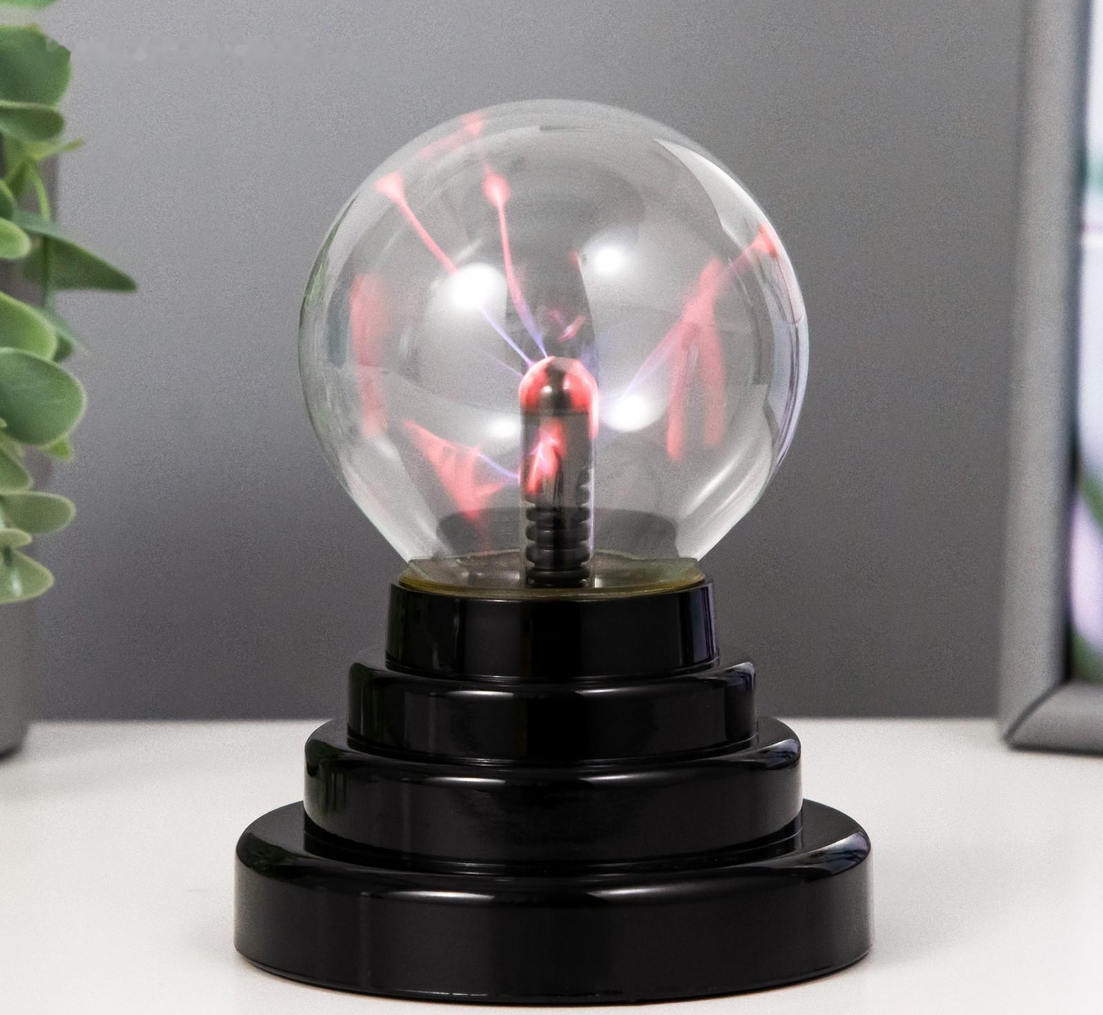 Плазменный шар красный шар 14х10х10 см