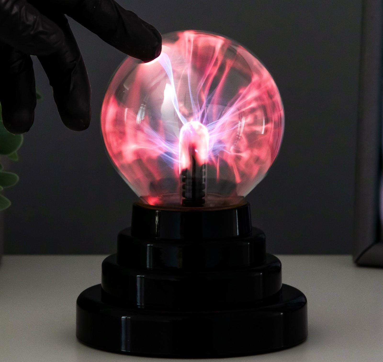 Плазменный шар красный шар 14х10х10 см