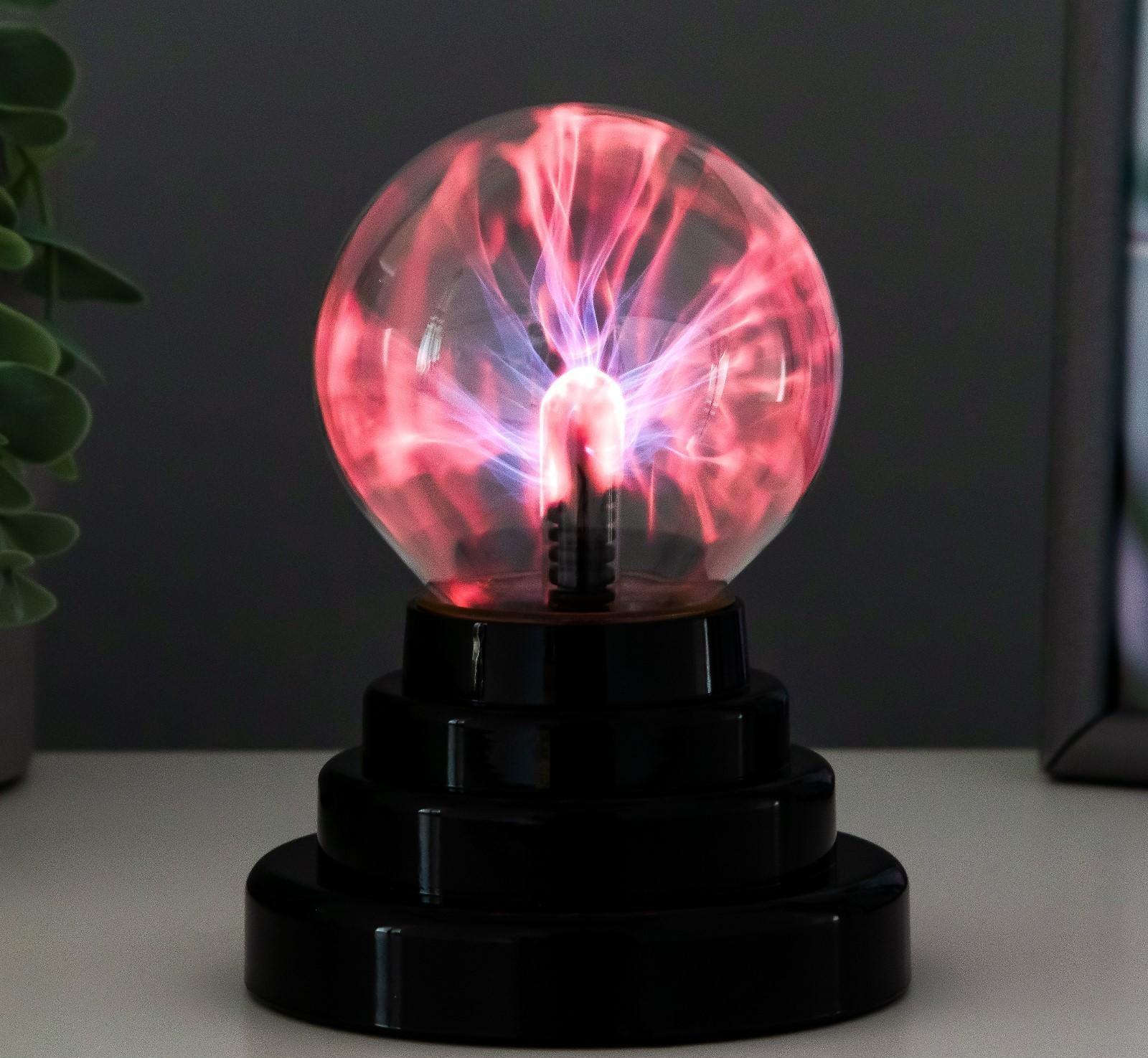 Плазменный шар красный шар 14х10х10 см