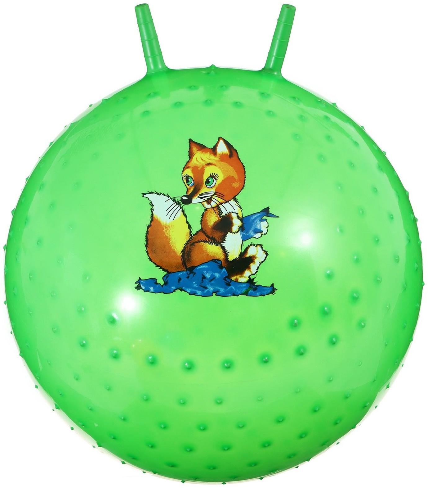 Мяч прыгун с рожками «Сказочные истории», массажный, d=65 см, 600 г, МИКС