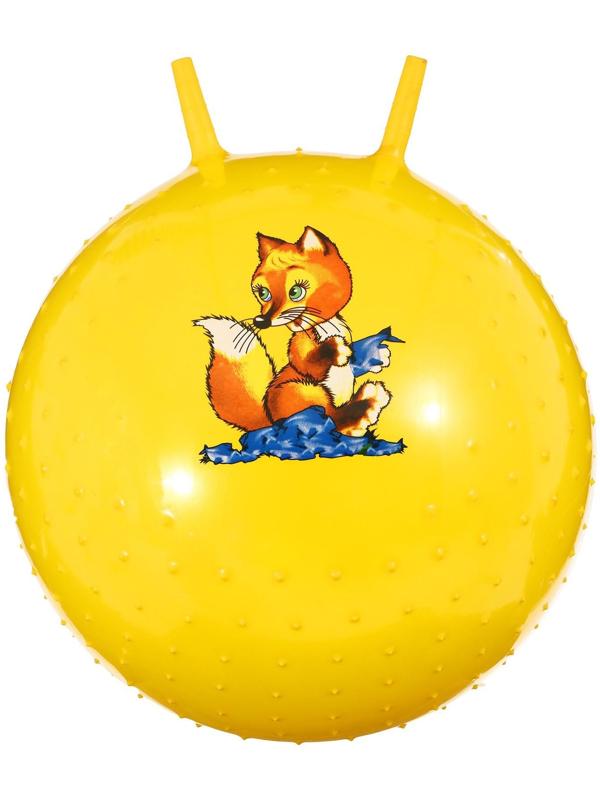 Мяч прыгун с рожками «Сказочные истории», массажный, d=65 см, 600 г, МИКС
