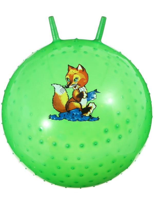 Мяч прыгун с рожками «Сказочные истории», массажный, d=65 см, 600 г, МИКС