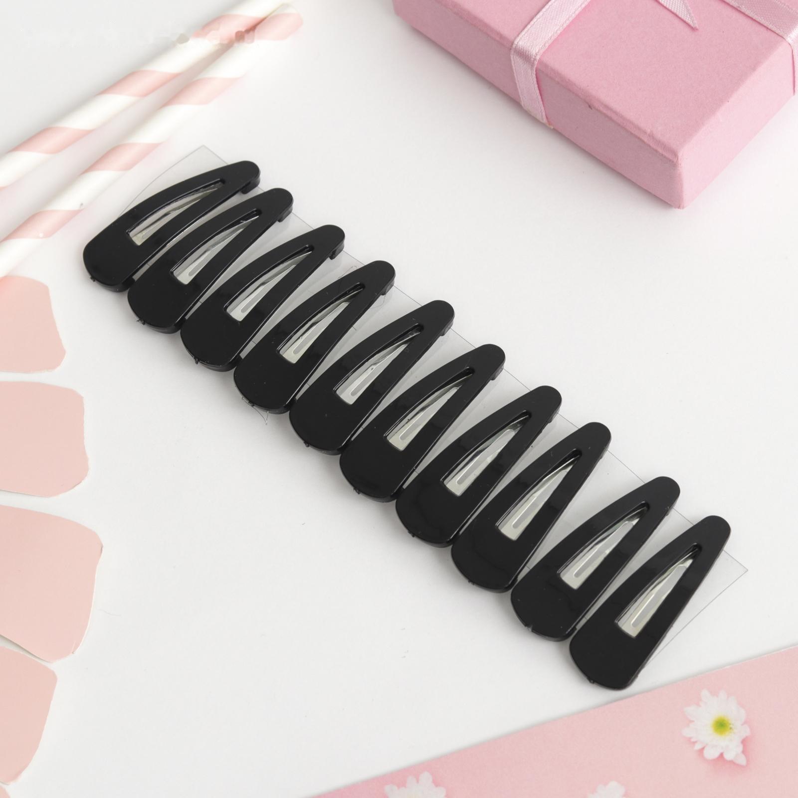 Невидимка для волос (набор 10 шт) мини, 4 см, чёрный