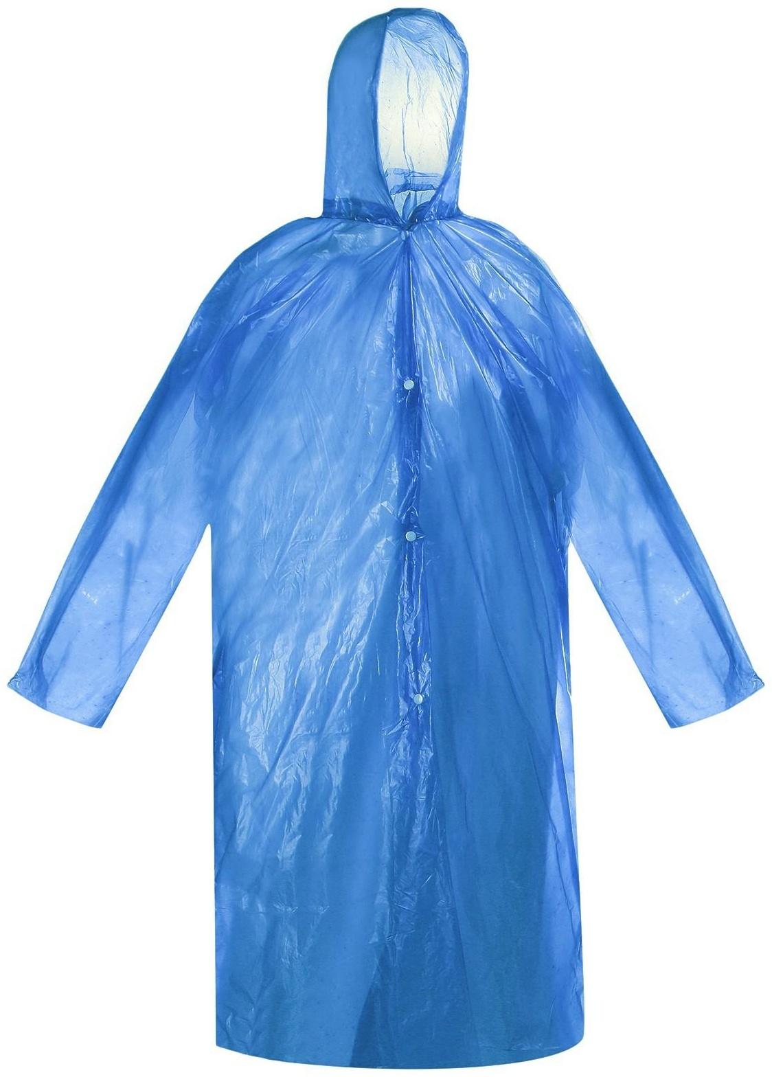 Дождевик-плащ взрослый, универсальный, цвет МИКС