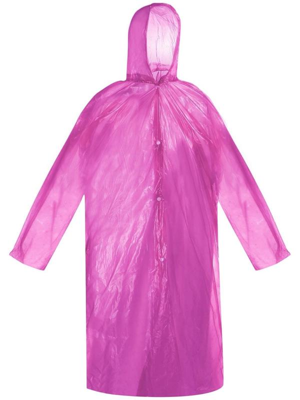 Дождевик-плащ взрослый, универсальный, цвет МИКС