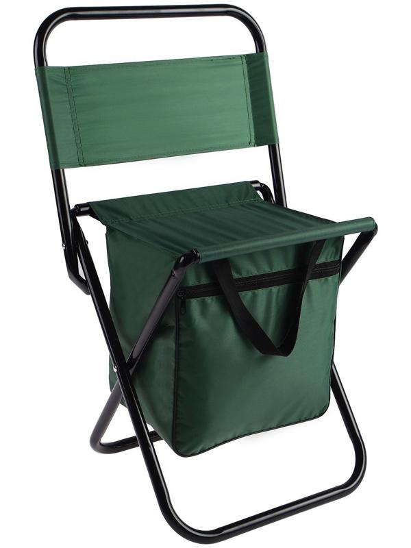 Стул туристический с сумкой, р. 24 х 26 х 60 см, до 60 кг, цвет зелёный