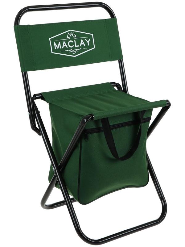 Стул туристический с сумкой, р. 24 х 26 х 60 см, до 60 кг, цвет зелёный