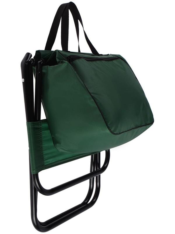 Стул туристический с сумкой, р. 24 х 26 х 60 см, до 60 кг, цвет зелёный