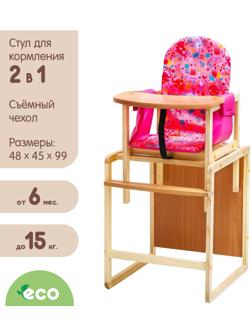 Стульчик для кормления «Бутуз», трансформер, цвет розовый