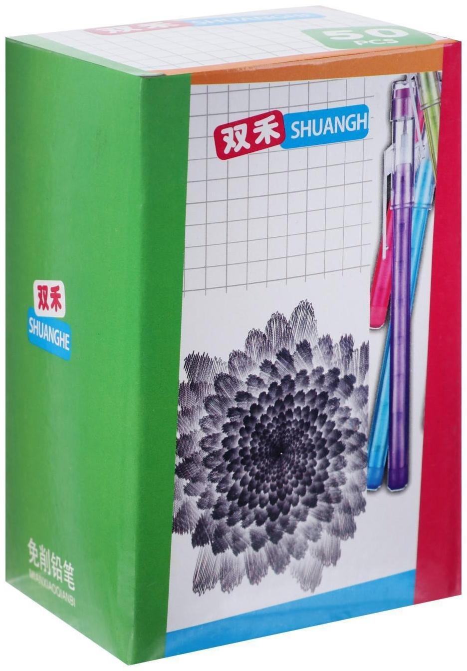 Карандаш секционный, чернографитный, с ластиком, «Флюор», МИКС