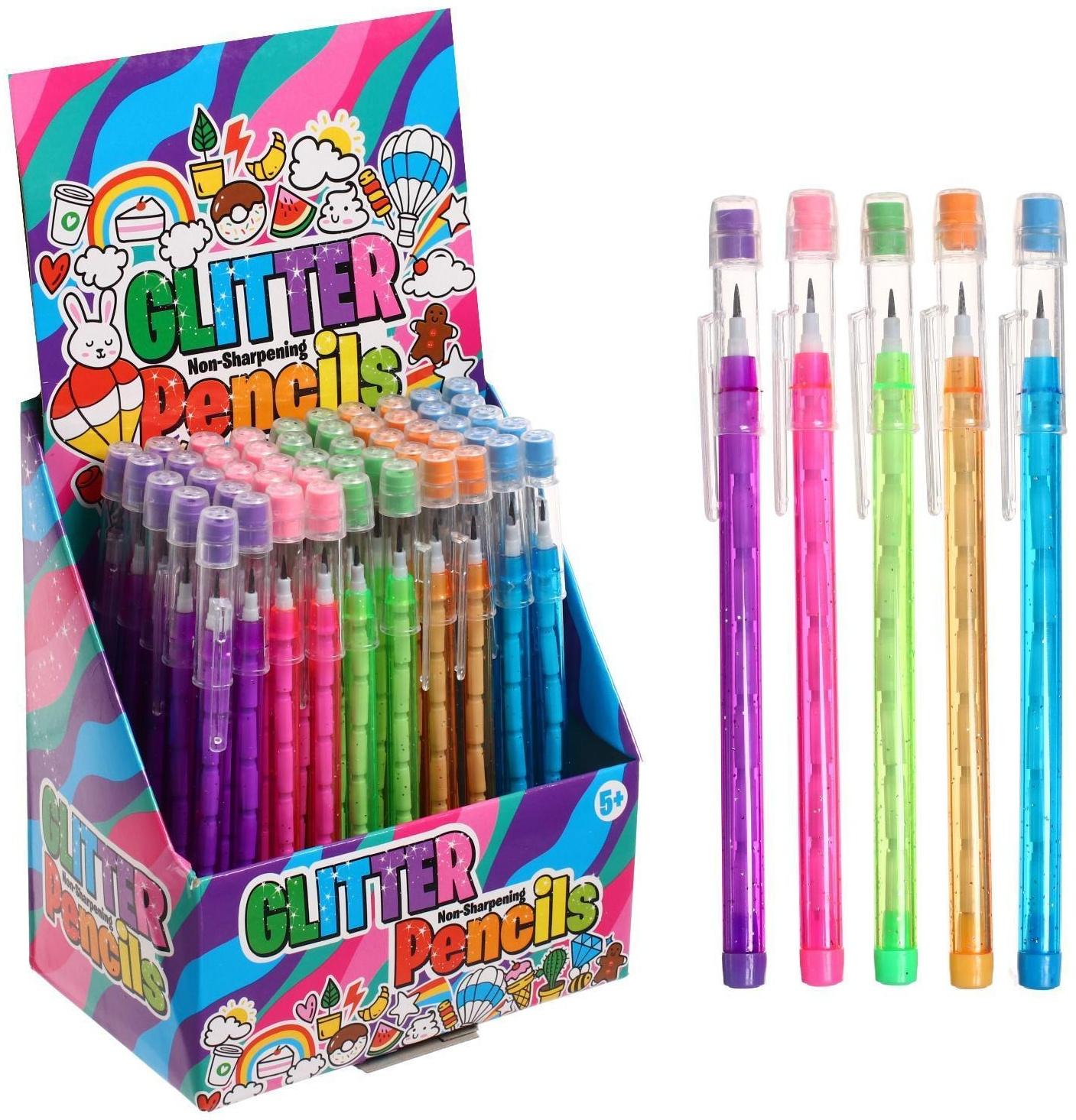 Карандаш секционный, чернографитный, с ластиком, «Флюор», МИКС