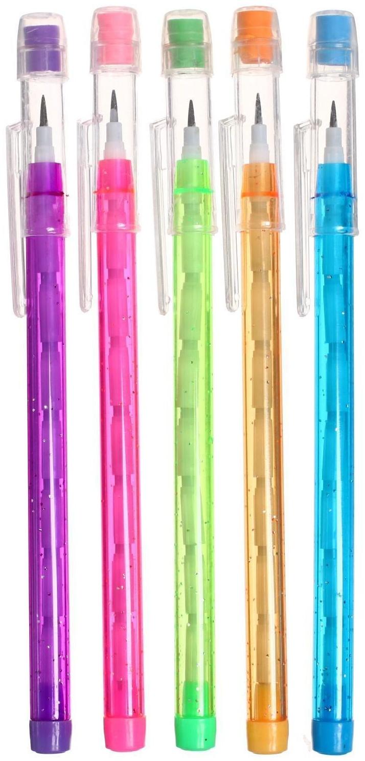 Карандаш секционный, чернографитный, с ластиком, «Флюор», МИКС