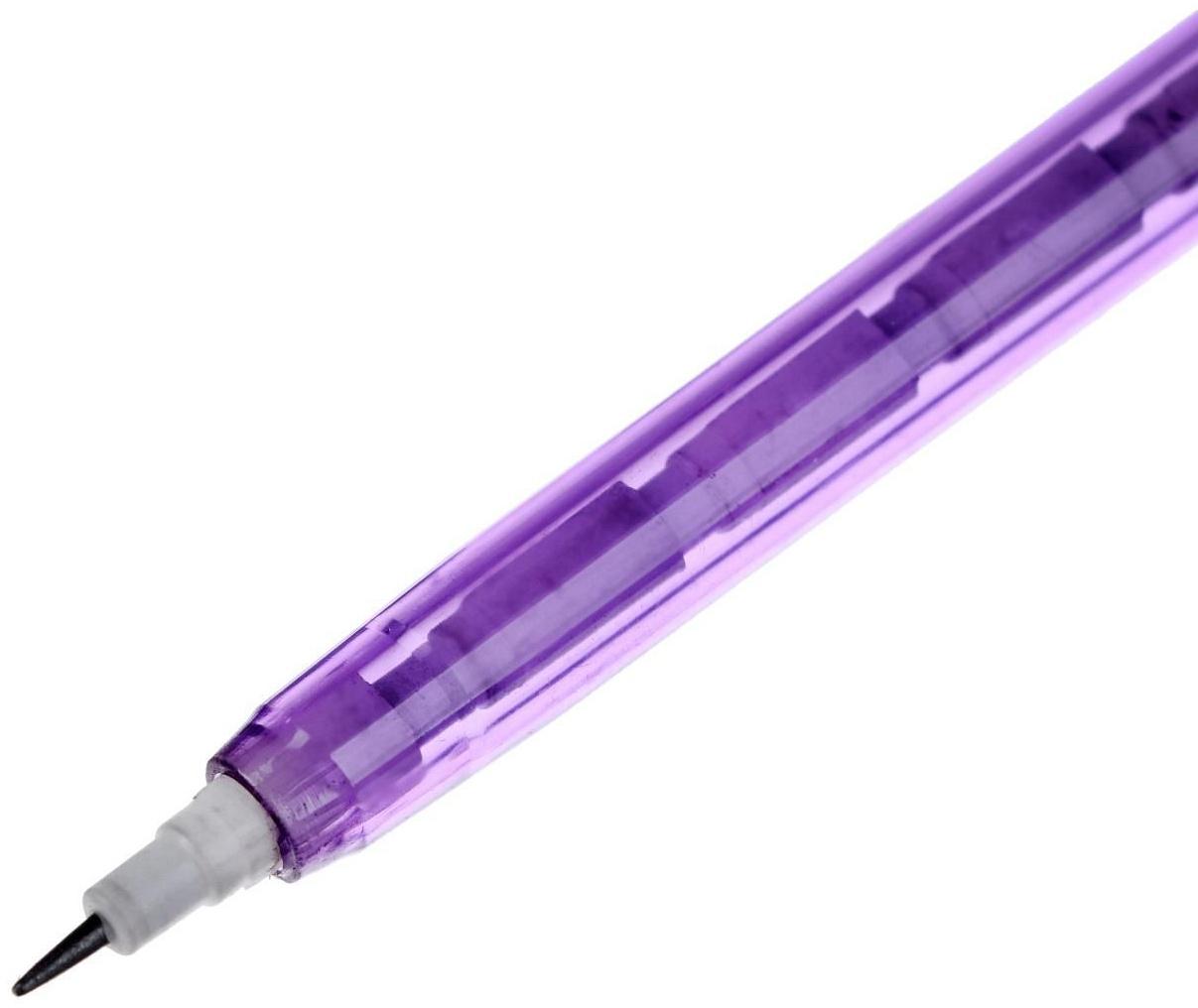 Карандаш секционный, чернографитный, с ластиком, «Флюор», МИКС