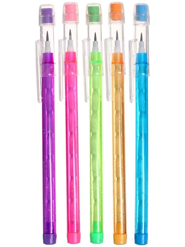 Карандаш секционный, чернографитный, с ластиком, «Флюор», МИКС