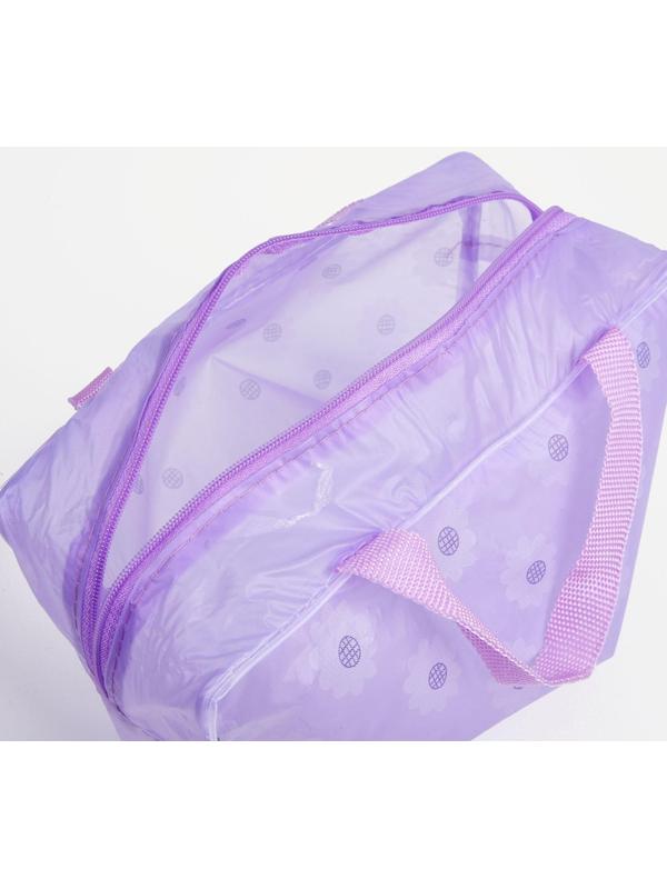 Косметичка на молнии, цвет сиреневый
