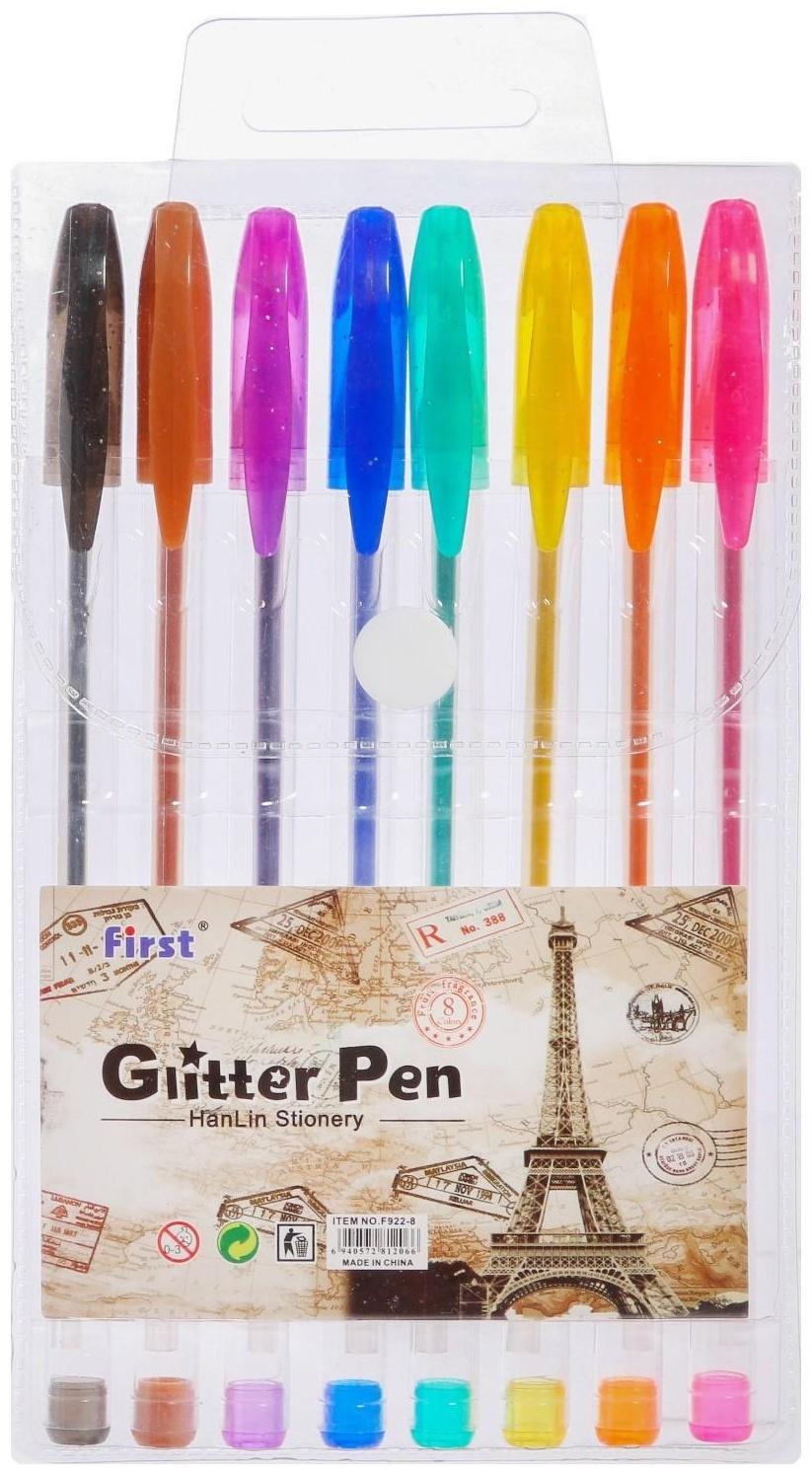 Набор гелевых ручек, 8 цветов, металлик, в блистере