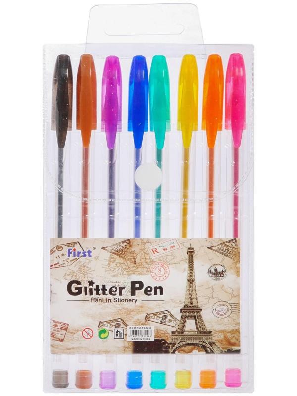 Набор гелевых ручек, 8 цветов, металлик, в блистере