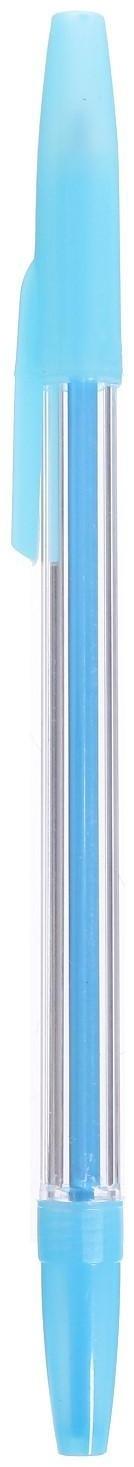 Набор ручек шариковых, 10 цветов, корпус прозрачный, с цветными колпачками