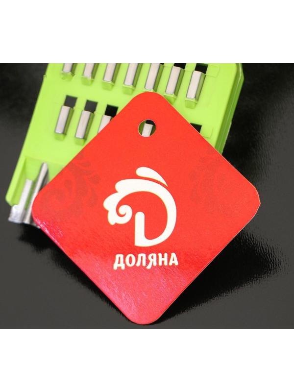 Овощечистка с тёркой и шинковкой Доляна, 17 см, цвет МИКС