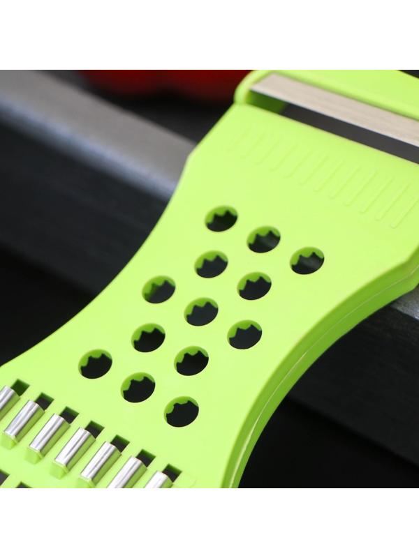 Овощечистка с тёркой и шинковкой Доляна, 17 см, цвет МИКС