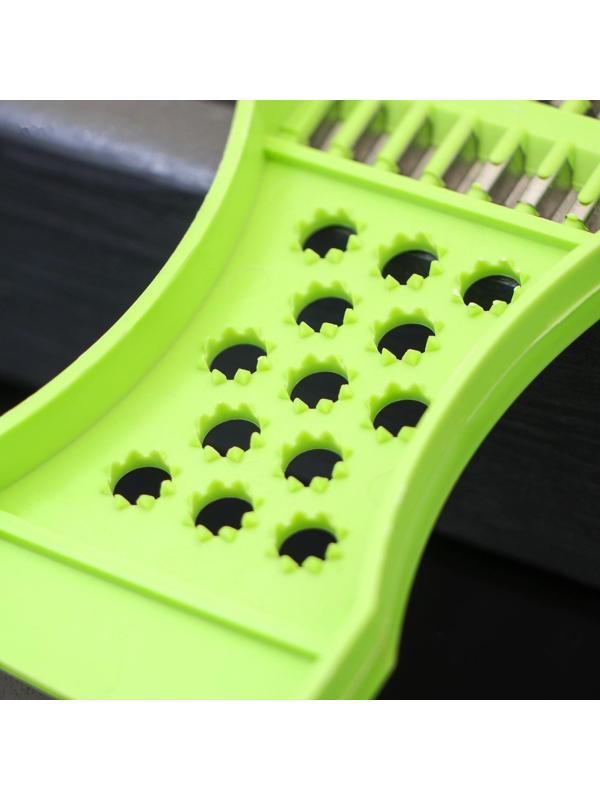 Овощечистка с тёркой и шинковкой Доляна, 17 см, цвет МИКС