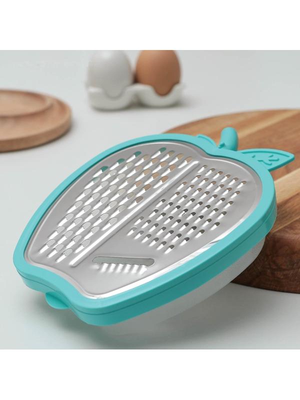 Тёрка с контейнером Доляна «Яблоко», 20×15×4 см, цвет МИКС