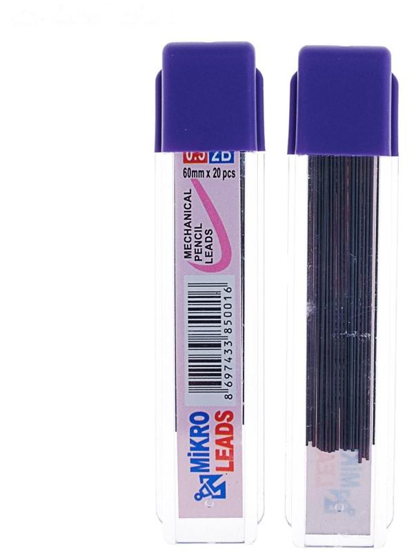 Грифели для механических карандашей 2В, 0.5 мм, 20 штук