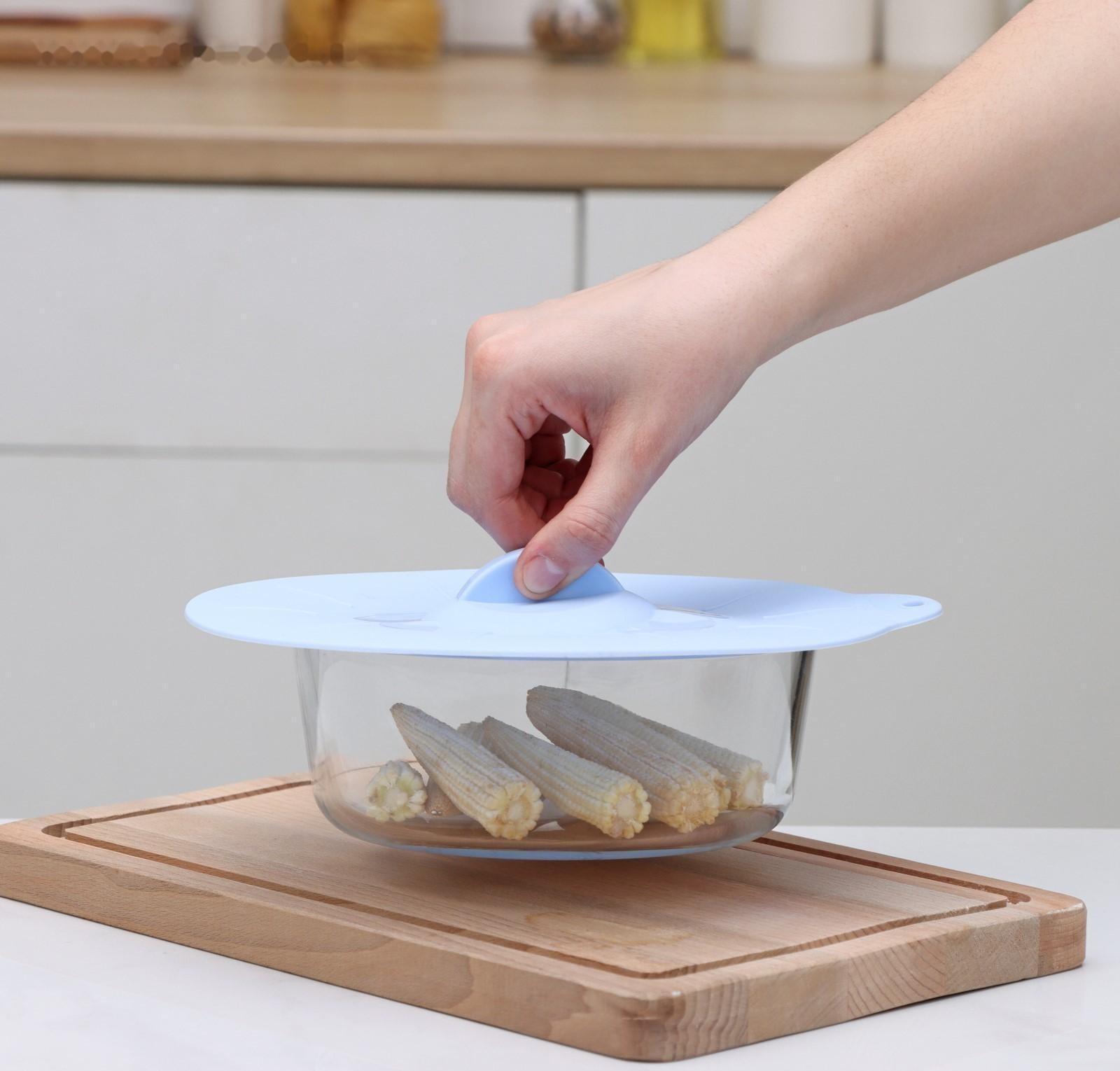 Крышка силиконовая Доляна «Симпл», d=21 см, цвет голубой