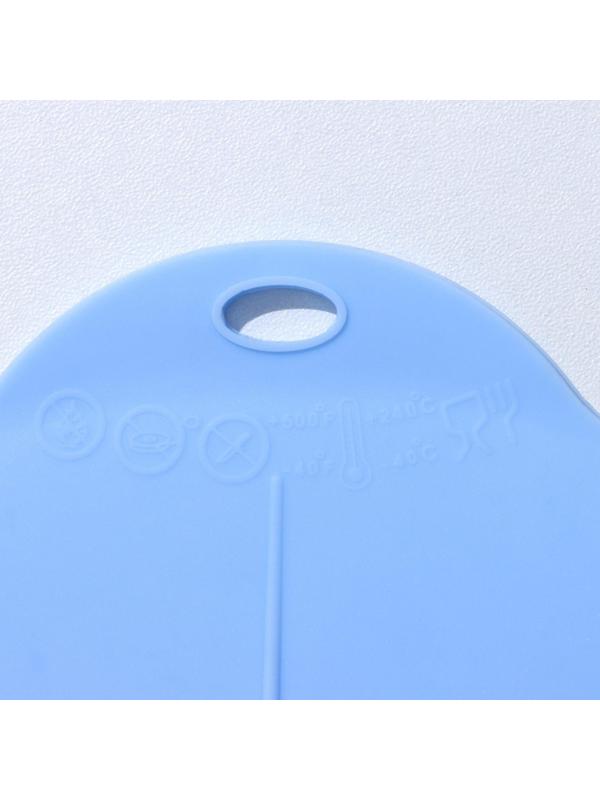 Крышка силиконовая Доляна «Симпл», d=21 см, цвет голубой