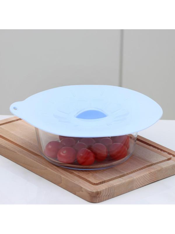 Крышка силиконовая Доляна «Симпл», d=21 см, цвет голубой