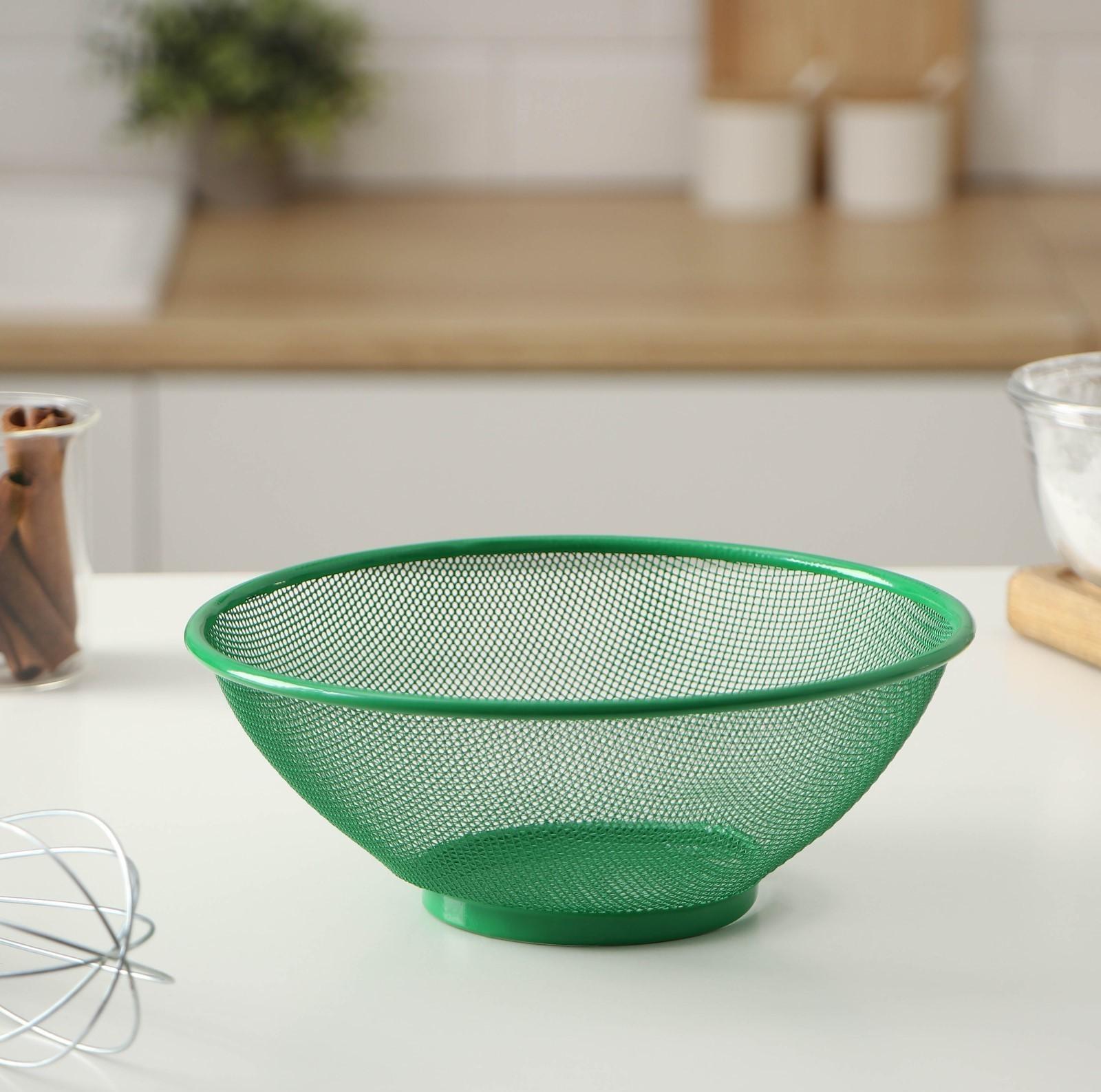 Сито-корзинка Доляна «2 в 1», d=21 см, цвет МИКС