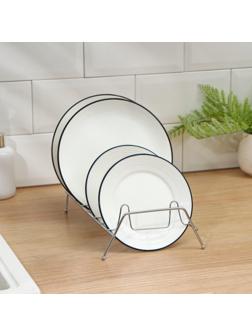 Сушилка для тарелок на 7 предметов Доляна, 28×14×13 см, цвет хром