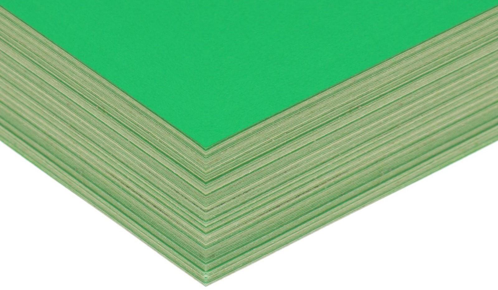 Бумага А4, 100 листов, 80 г/м, самоклеящаяся, флуоресцентный, ярко-зелёная